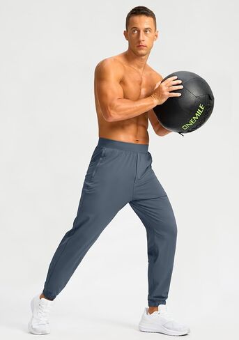 الركض للرجال Soothfeel مع Zipper Mobicets Golf Joggers خفيفة الوزن سراويل تجريب رياضي للرجال المسار in Kuwait