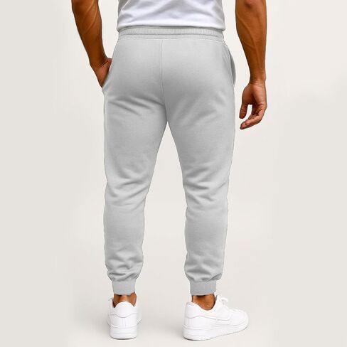 Joggers for Men Gym Baggy Sweatpants Outdoor Sport Drawstring Elastic Waist Pants with Pockets Straight Leg Slim Fit Pants in Saudi Arabia