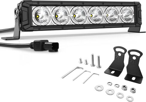 Autofeel 14 inch Led Light Bar, 60W 6300LM, Led Fog Offroad Driving Lights with Daytime Running Light for Trucks Cars Jeep, 2 Years Warranty in Saudi Arabia