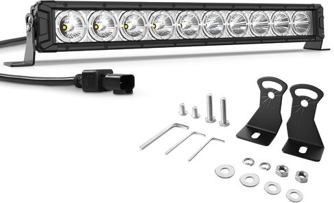 Autofeel 14 inch Led Light Bar, 60W 6300LM, Led Fog Offroad Driving Lights with Daytime Running Light for Trucks Cars Jeep, 2 Years Warranty in Saudi Arabia