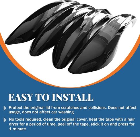 4PCS Gloss Black-Car Exterior Door Handle Cover Trims, Compatible with Hyundai Elantra Accessories 2021-2025 with 2 Smart Entry Keyhole in Saudi Arabia