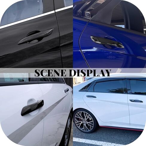 4PCS Gloss Black-Car Exterior Door Handle Cover Trims, Compatible with Hyundai Elantra Accessories 2021-2025 with 2 Smart Entry Keyhole in Saudi Arabia
