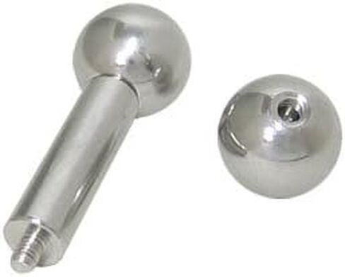 BodyJewelryOnline 316L Surgical Steel 12G 10G 8G 6G 4G 2G 0G 00G Internally Threaded Straight Barbell Monster Screwball PA Ring Nipple Tongue Piercing 18mm 15mm 12mm in Saudi Arabia