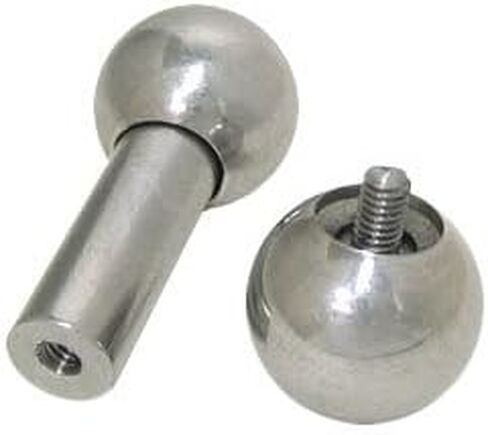 BodyJewelryOnline 316L Surgical Steel 12G 10G 8G 6G 4G 2G 0G 00G Internally Threaded Straight Barbell Monster Screwball PA Ring Nipple Tongue Piercing 18mm 15mm 12mm in Saudi Arabia
