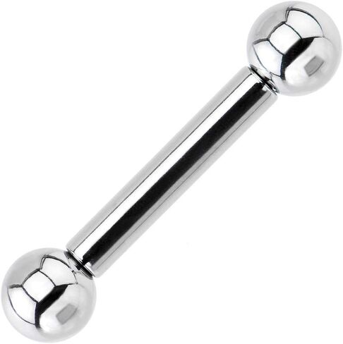 BodyJewelryOnline 316L Surgical Steel 12G 10G 8G 6G 4G 2G 0G 00G Internally Threaded Straight Barbell Monster Screwball PA Ring Nipple Tongue Piercing 18mm 15mm 12mm in Saudi Arabia