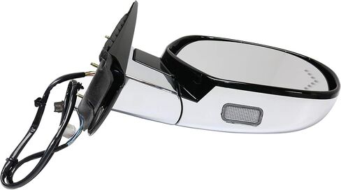 Kool Vue Side Power Power Mirror for Cadillac Escalade ESV 2007-2014 طية الطاقة مع ضوء الإشارة والذاكرة ومصباح البركة ؛ بدون مراقبة البقعة العمياء كروم in Saudi Arabia