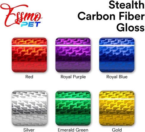 12 "x60" (1FTX5ft) Royal Purple Pet Stealth Carbon Fiber Gloss Vinyl Wrap Auto Car Sticker Screat Film Bubble Free Air Technology with Toolk Kit in Saudi Arabia