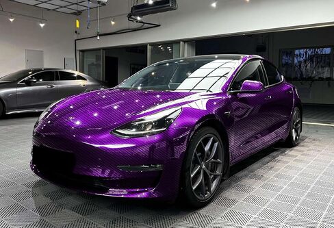 12 "x60" (1FTX5ft) Royal Purple Pet Stealth Carbon Fiber Gloss Vinyl Wrap Auto Car Sticker Screat Film Bubble Free Air Technology with Toolk Kit in Saudi Arabia