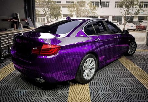 12 "x60" (1FTX5ft) Royal Purple Pet Stealth Carbon Fiber Gloss Vinyl Wrap Auto Car Sticker Screat Film Bubble Free Air Technology with Toolk Kit in Saudi Arabia