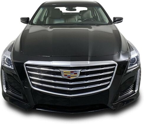 SlickMod Chrome Delete Blackout Vinyl Overlay for 2014-2019 Cadillac CTS Front Lower Side Chrome Trim (4. Lower Side Trim, Gloss Black) in Saudi Arabia