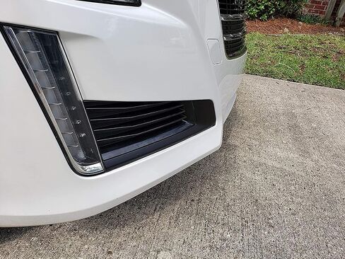SlickMod Chrome Delete Blackout Vinyl Overlay for 2014-2019 Cadillac CTS Front Lower Side Chrome Trim (4. Lower Side Trim, Gloss Black) in Saudi Arabia