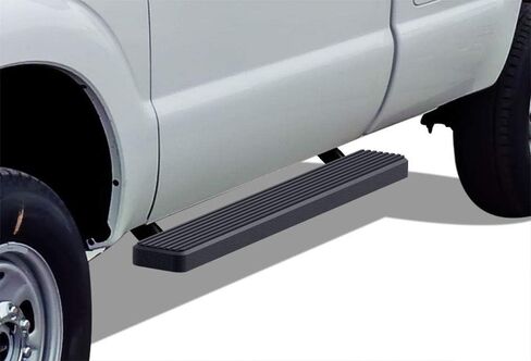 APS 6in Stainless Steel Black Running Boards Compatible with Ford F250 F350 Super Duty 1999-2016 Regular Cab (Nerf Bars Side Steps) in Saudi Arabia