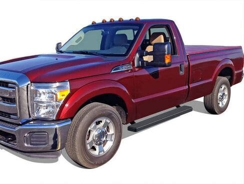 APS 6in Stainless Steel Black Running Boards Compatible with Ford F250 F350 Super Duty 1999-2016 Regular Cab (Nerf Bars Side Steps) in Saudi Arabia