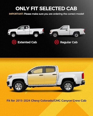Kyx تشغيل لوحات وخطوات قضبان nerf تناسب 2015-2024 Chevy Colorado/GMC Canyon Crew CAB ، زوجان زوج السيارة 6 بوصة خطوات NERF BARS BARDS STEP in Saudi Arabia