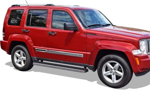 APS Running Boards 6 inches Compatible with Jeep Liberty 2008-2013 304 Stainless Steel (Side Steps Side Bars) in Saudi Arabia