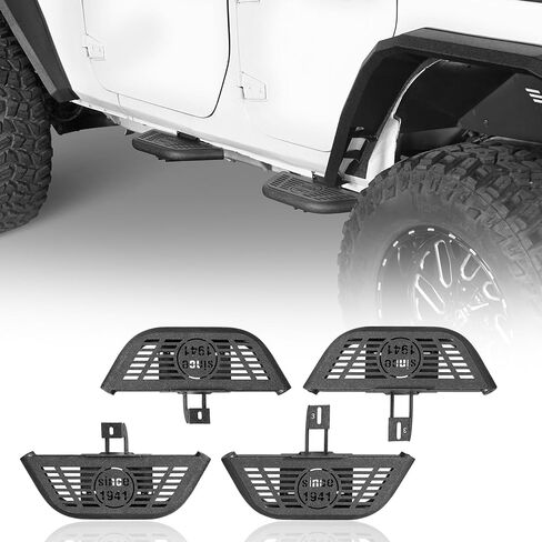 Hoke Road 4PCS Running Boards Severy 4 Doors for 2007-2018 Jeep Wrangler JK Unlimited JKU 4-DOOR in Saudi Arabia