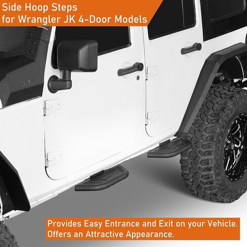 Hoke Road 4PCS Running Boards Severy 4 Doors for 2007-2018 Jeep Wrangler JK Unlimited JKU 4-DOOR in Saudi Arabia