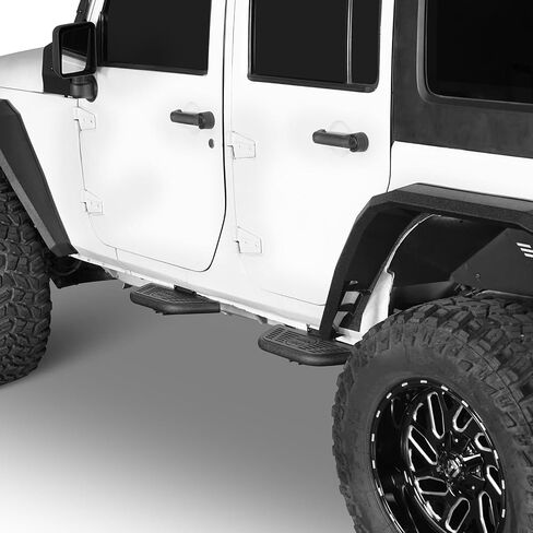 Hoke Road 4PCS Running Boards Severy 4 Doors for 2007-2018 Jeep Wrangler JK Unlimited JKU 4-DOOR in Saudi Arabia