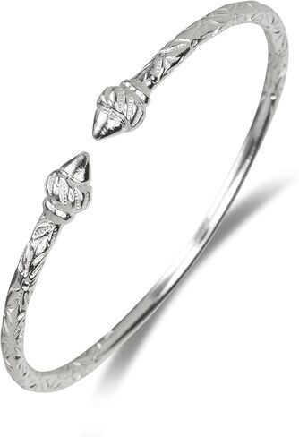 غرب الهند 925 الاسترليني الفضة bangle ث. تنتهي السهم الأنيق تاج محل ، قطعة واحدة in Saudi Arabia