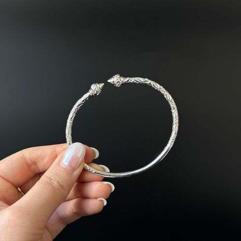 غرب الهند 925 الاسترليني الفضة bangle ث. تنتهي السهم الأنيق تاج محل ، قطعة واحدة in Saudi Arabia