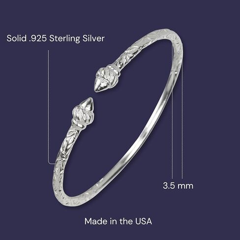 غرب الهند 925 الاسترليني الفضة bangle ث. تنتهي السهم الأنيق تاج محل ، قطعة واحدة in Saudi Arabia