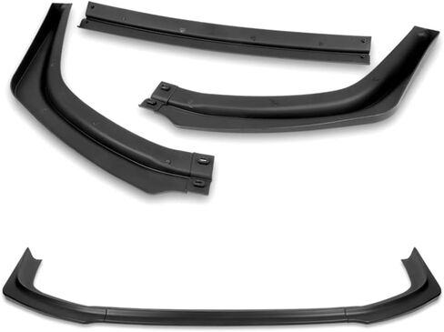 Q1-TECH, Front Bumper Lip fit for Compatible with 2008-2015 Mitsubishi Lancer Evolution EVO X, Front Bumper Lip Spoiler Air Chin Body Kit Splitter, R-Style (Matt Black) in Saudi Arabia