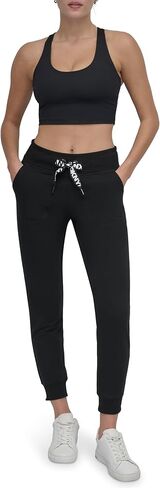 DKNY LOME'S LOPORTRING FLEECE GOGGER SWEENTPANT ، أسود ، صغير in Saudi Arabia