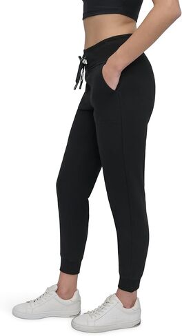 DKNY LOME'S LOPORTRING FLEECE GOGGER SWEENTPANT ، أسود ، صغير in Saudi Arabia