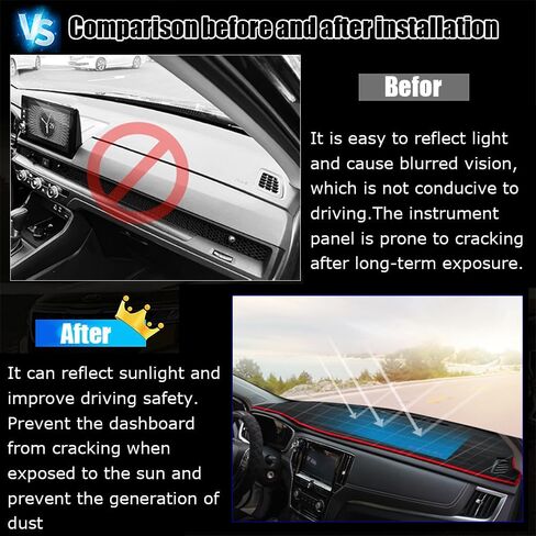 Kakash Custom Interior Accessories for Mitsubishi Outlander 2022 2023 2024 2025 PHEV 2023 2024Dashboard Cover Mat Dash Covers Reduces Glare Eliminates Cracking Protector Sunshade No Glare(without HUD) in Saudi Arabia