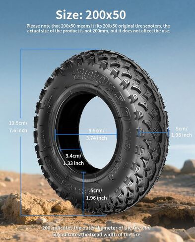 إطار صلب 200 × 50، عجلات بديلة للسكوتر مقاس 200 × 50 8 × 2 بوصة لعربة الحلاقة المجنونة E100 E125 E150 E175 E200 E200s E225 سكوتر كهربائي، إطارات صلبة مطاطية بدون أنابيب مقاس 8 بوصات in Kuwait