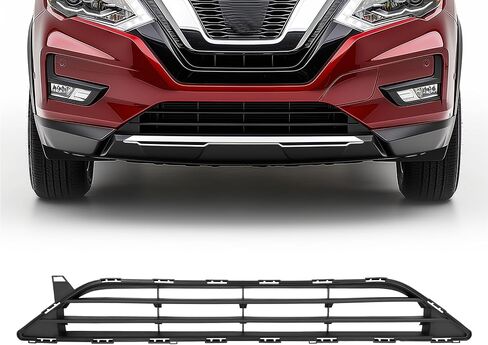 Hecasa Front Grille Pace Bar متوافق مع 2017-2019 استبدال Nissan Rogue Grill Trim لـ 622786FL0A NI1044114 Black in Saudi Arabia