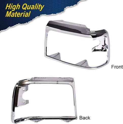 G-Plus Grille Headlus Door Door Nezel مجموعة كروم متوافقة مع 1992-1996 Bronco/1992-1997 Ford F150 F250 F350Trim Door Prastender & Driver Side 2PCS Gloss Black in Saudi Arabia
