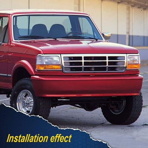 G-Plus Grille Headlus Door Door Nezel مجموعة كروم متوافقة مع 1992-1996 Bronco/1992-1997 Ford F150 F250 F350Trim Door Prastender & Driver Side 2PCS Gloss Black in Saudi Arabia