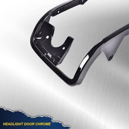 G-PLUS Grille Headlight Door Bezel Chrome Set Compatible with 1992-1996 Bronco/1992-1997 Ford F150 F250 F350Trim Door Passenger & Driver Side 2pcs Gloss Black in Saudi Arabia