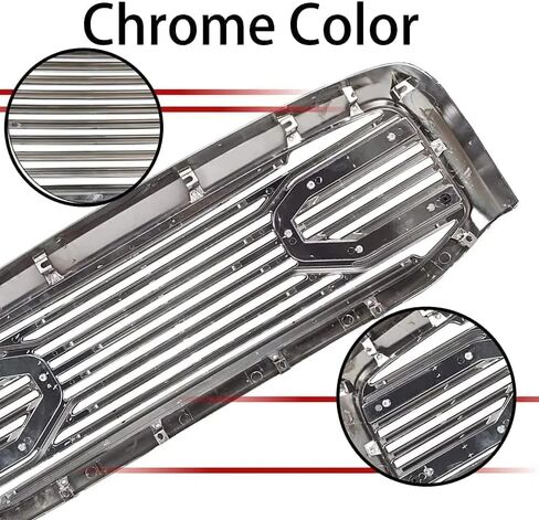 PENSUN Front Grille Compatible with 2013-2018 Dodge RAM 1500 Big Horn Style Bumper Grille (Chrome W/O Light) in Saudi Arabia