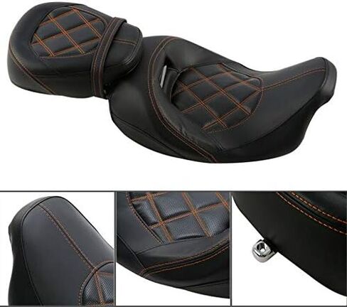 Rider and Passenger Seat 2-Up Motorcycle Low Pofile Seat Fit For Harley Touring Road King Road Glide Street Glide Electra Glide Ultra Classic 2009-2023 in Saudi Arabia