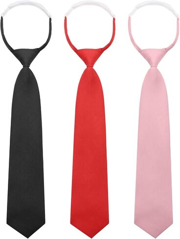 Womens Tie Pre-tied Necktie for Women Black Tie for Women Adjustable Girl Uniform Ties for School Casual in Saudi Arabia