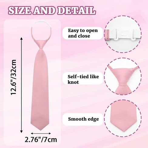 Womens Tie Pre-tied Necktie for Women Black Tie for Women Adjustable Girl Uniform Ties for School Casual in Saudi Arabia