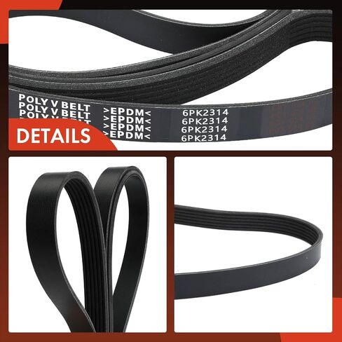 A-Premium Engine Serpentine Drive Belt Compatible with Mazda 3 2007-2009 2.3L, 6 2006-2007 2.3L - Replace# L3K915909 in Saudi Arabia