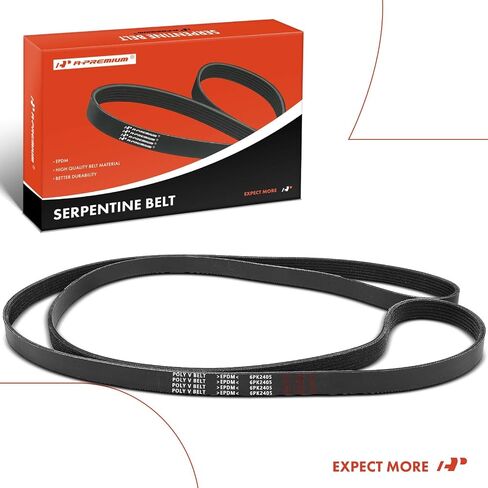 A-Premium Engine Serpentine Drive Belt Compatible with Jeep, Mercedes-Benz, Land Rover, Mercury & Ford Cars - Wrangler, Cherokee, Comanche, E320, S320, Range Rover, Range Rover Sport, Windstar & More in Saudi Arabia