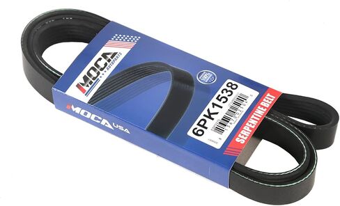 EPDM Serpentine Belt Fit 2001-2006 لـ BMW 330CI 530i ، 2001-2005 325i 325xi ، 1997-2000 528i 328i 328CI #6PK1538 in Saudi Arabia