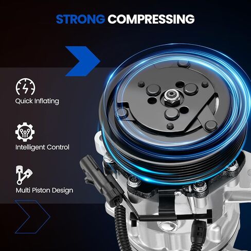98576 Air Conditioning A/C Compressor with Clutch Compatible with Jeep Liberty 2002-2005, V6 3.7L in Saudi Arabia