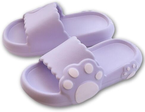 Cloud Animal Paw Slides for Women Thick Sole Cute Pillow Slippers Comfy Cushion Soft Platform Non-Slip Quick Drying Open Toe Home House Bathroom Bedroom Slides Lightweight EVA Sandals Indoor and Outdoor Shoes in Kuwait