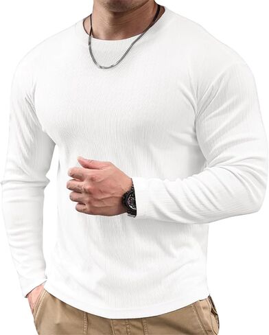 Jmierr Mens Muscle Slim Fitwited Rightweight Thirts مضلع مضاد للعبارة الطاقم in Saudi Arabia