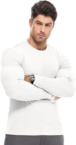 Jmierr Mens Muscle Slim Fitwited Rightweight Thirts مضلع مضاد للعبارة الطاقم in Saudi Arabia