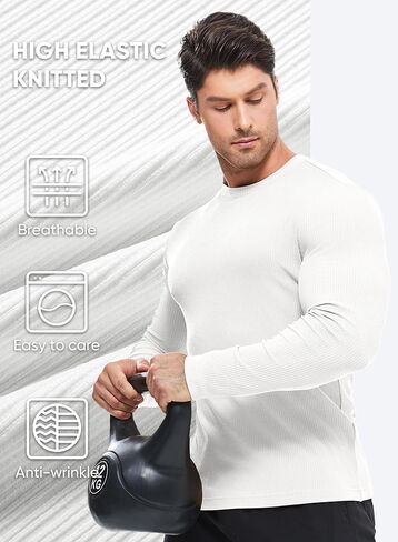 Jmierr Mens Muscle Slim Fitwited Rightweight Thirts مضلع مضاد للعبارة الطاقم in Saudi Arabia