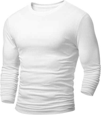 Jmierr Mens Muscle Slim Fitwited Rightweight Thirts مضلع مضاد للعبارة الطاقم in Saudi Arabia