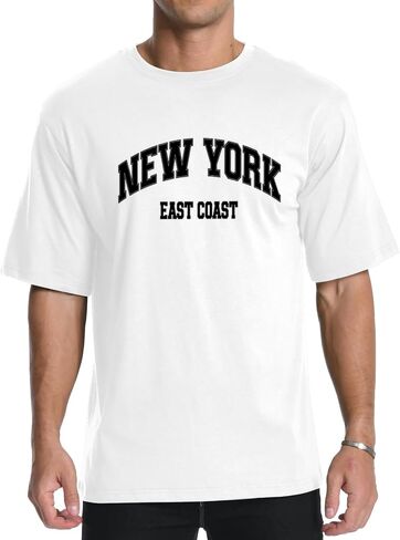 Aiyino Men Graphic Tees Short Sleeve California Letter Print Crewneck T-Shirt عادية العادية للرجال in Kuwait