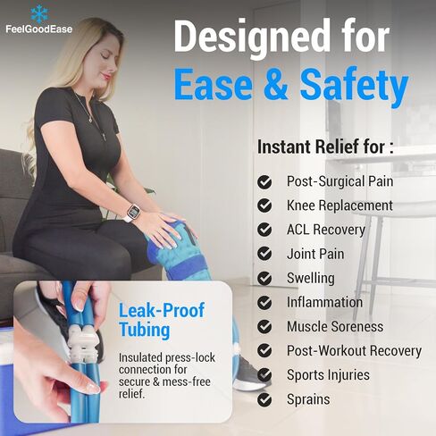 Ice Machine for Knee After Surgery – Game Ready Ice Therapy System with 12QT Cooler, 4 Flow Speeds, Quiet Operation & Adjustable Timing – Cold Therapy Machine for Knee Replacement & Pain Relief in Saudi Arabia