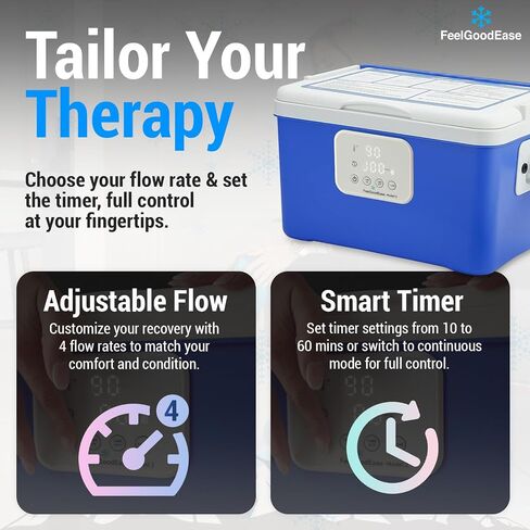 Ice Machine for Knee After Surgery – Game Ready Ice Therapy System with 12QT Cooler, 4 Flow Speeds, Quiet Operation & Adjustable Timing – Cold Therapy Machine for Knee Replacement & Pain Relief in Saudi Arabia